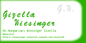 gizella wiesinger business card